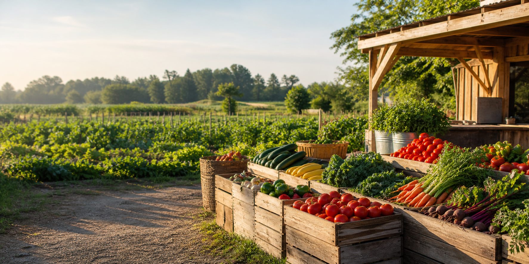 Fresh produce at a local Ontario farm stand
